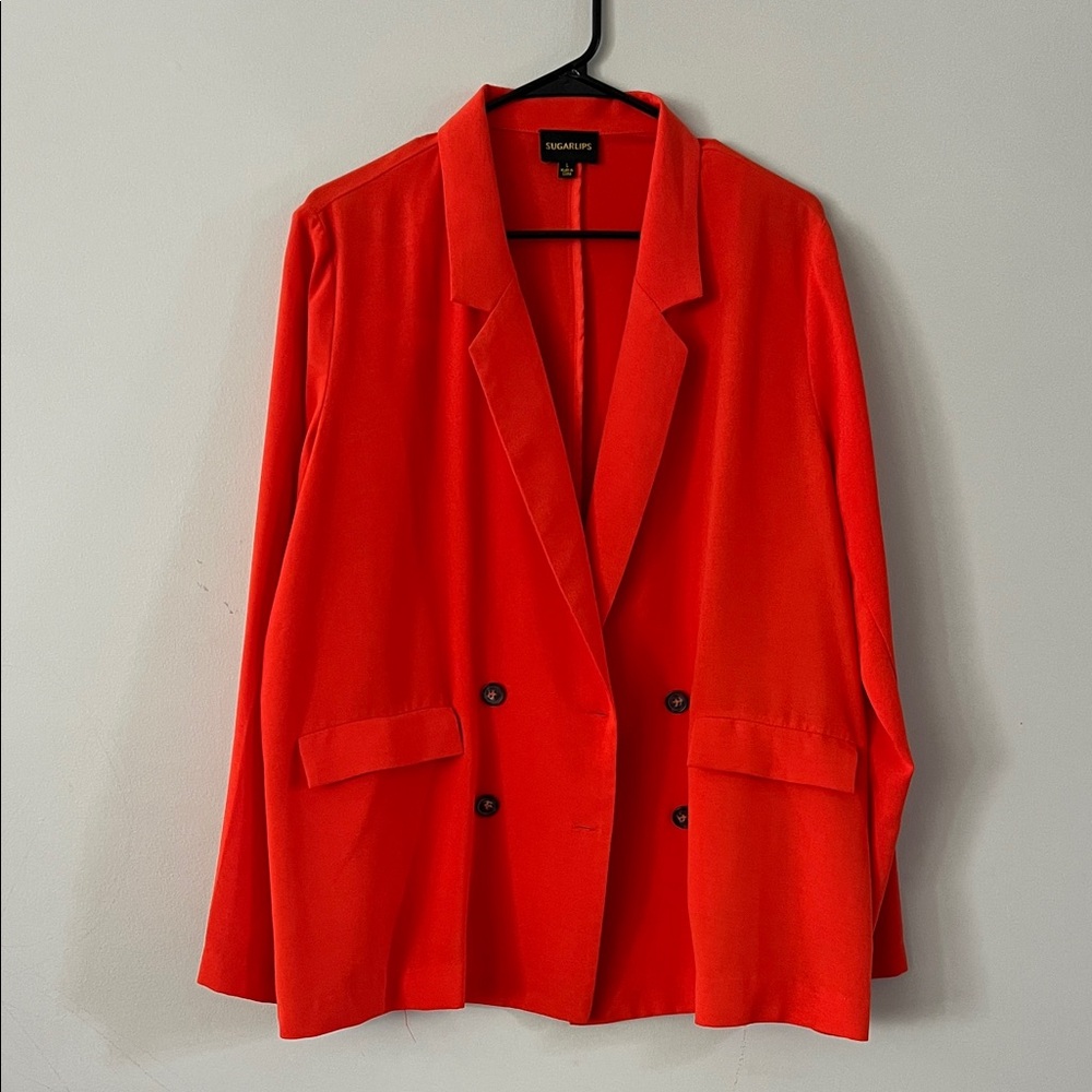 Lightweight Bold Orange Blazer